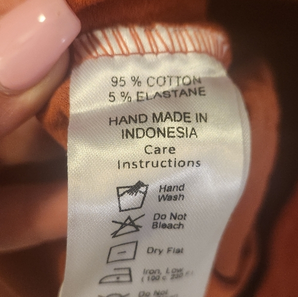 Motel Rocks Terracotta Corduroy Skirt Small (5361) - Picture 5 of 5